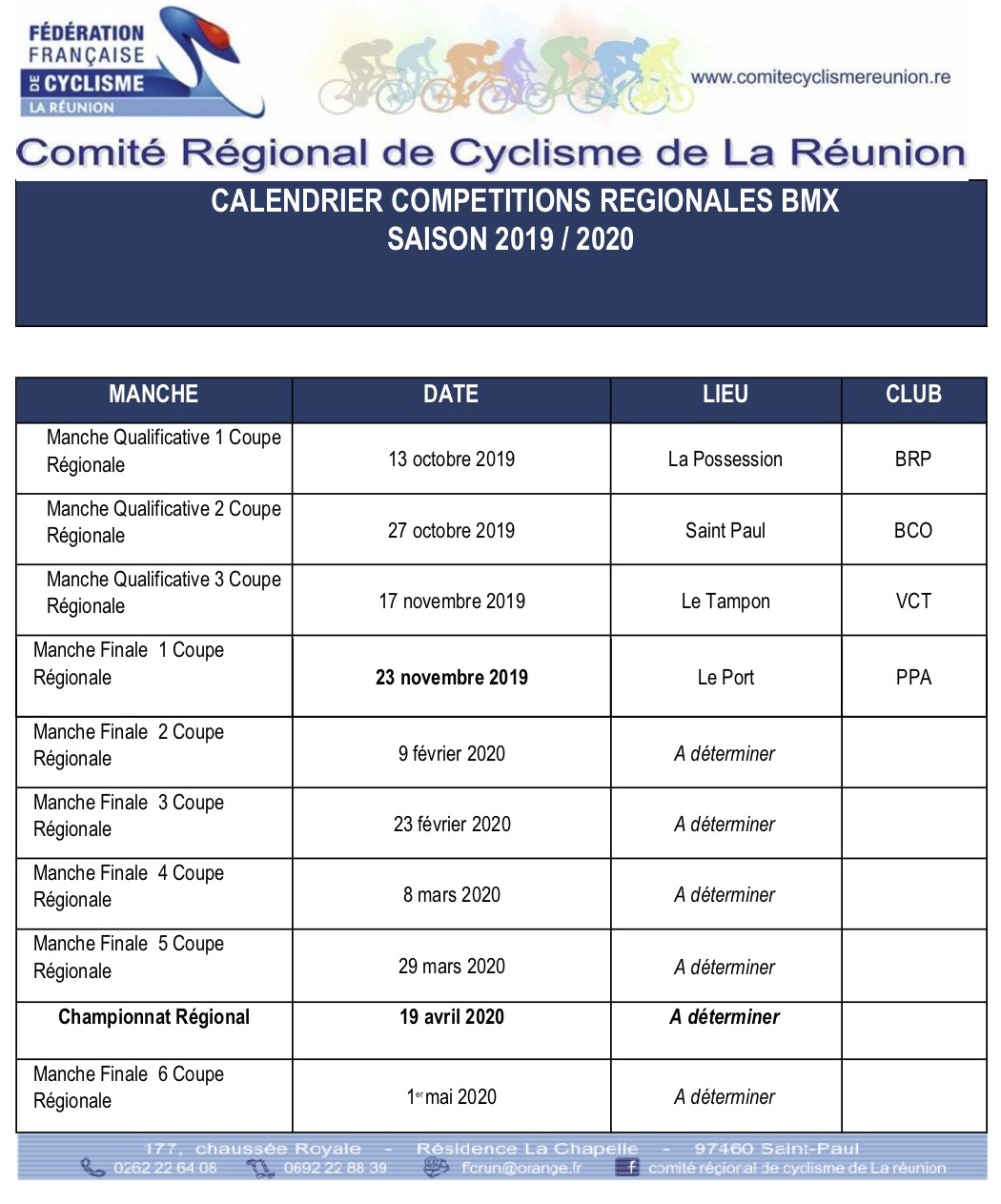 calendrier modifi