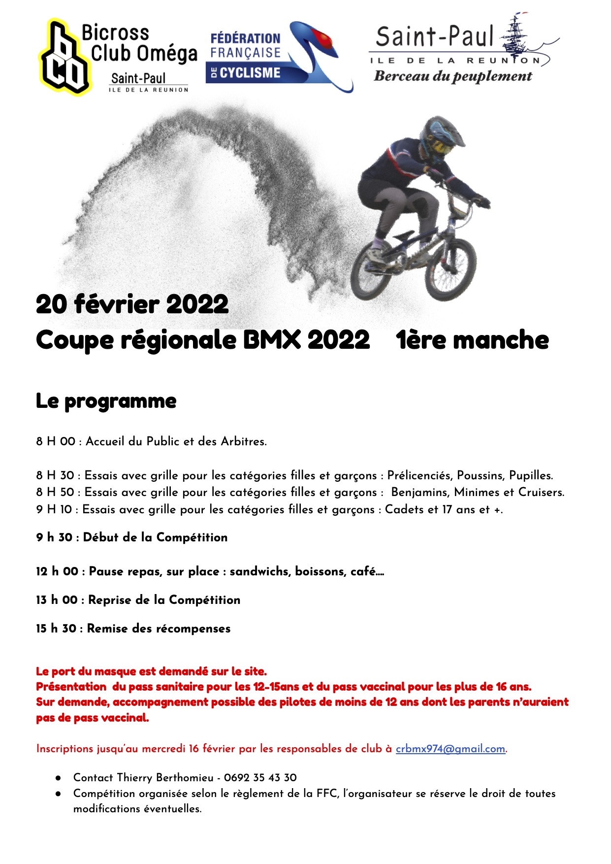 Le programme de la M1 de coupe rgionale