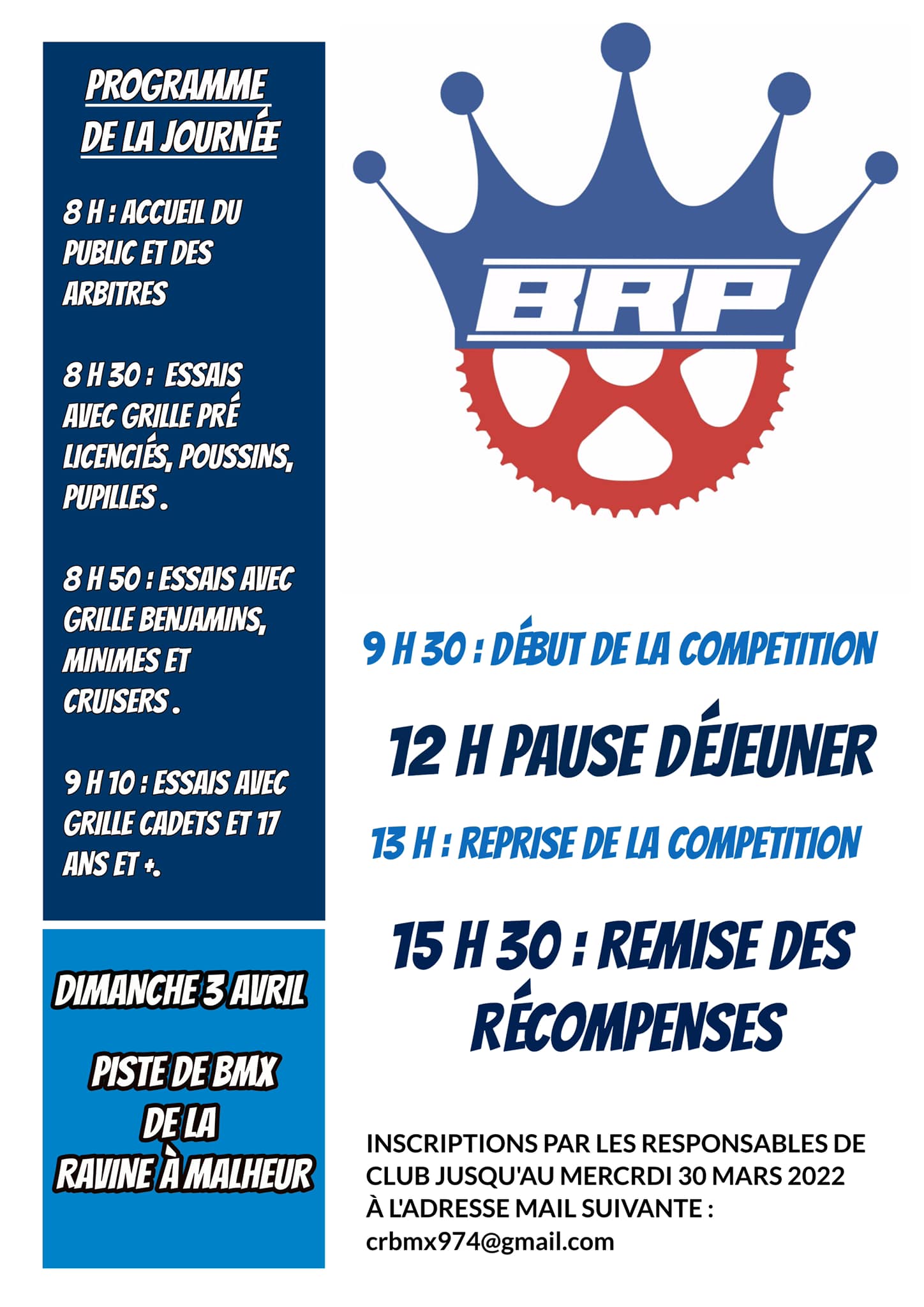 Le programme de la M4 de la coupe rgionale