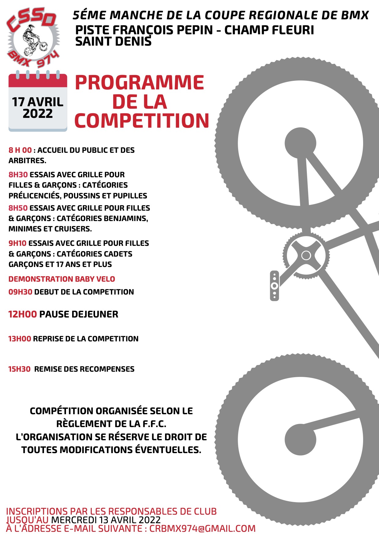 Le programme de la M5 de la coupe rgionale