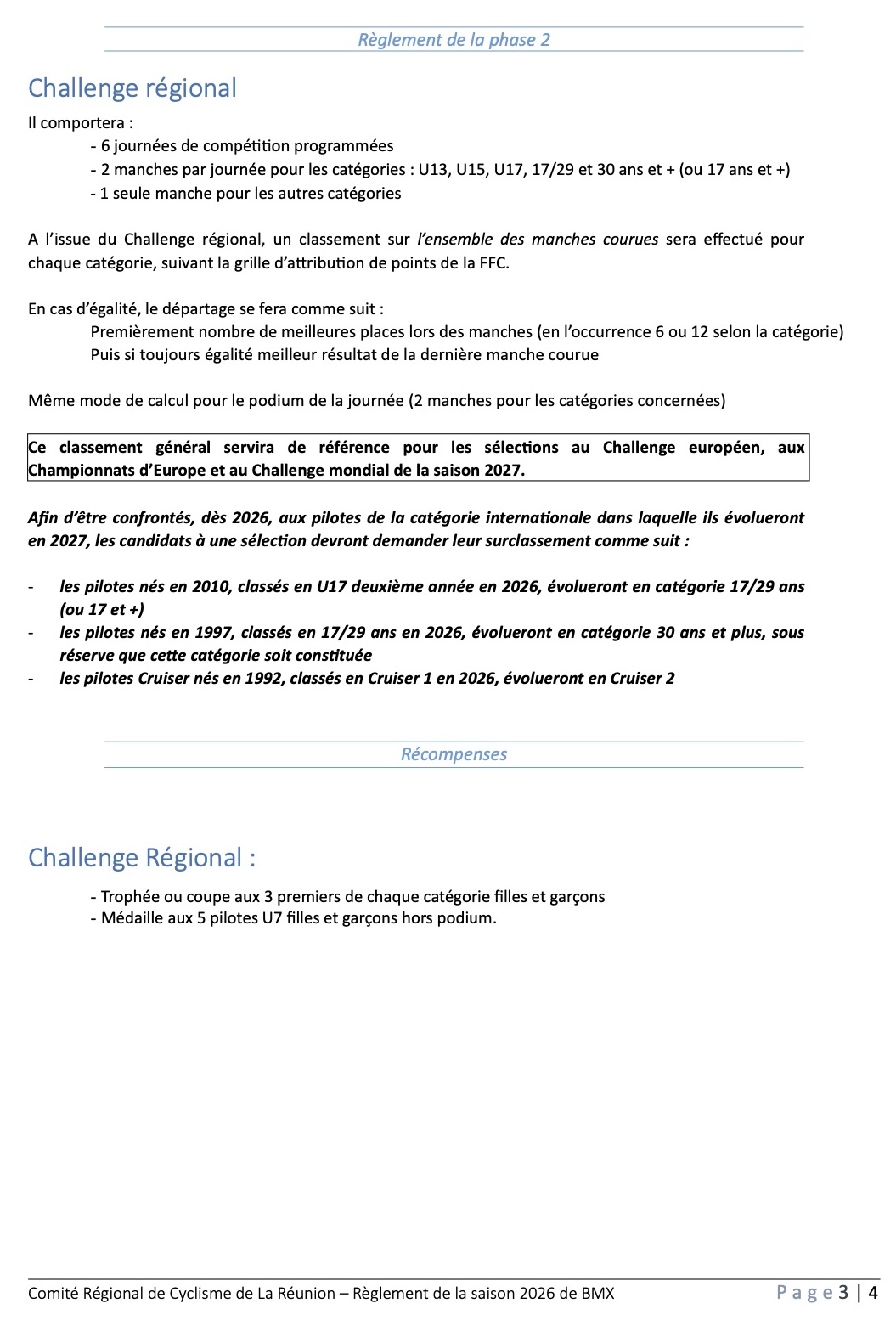 Challenge R�gional - 2026